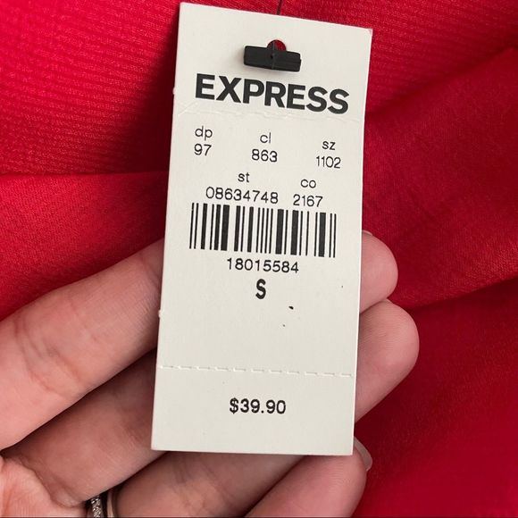 Express Red Halter Top - Picture 2 of 5